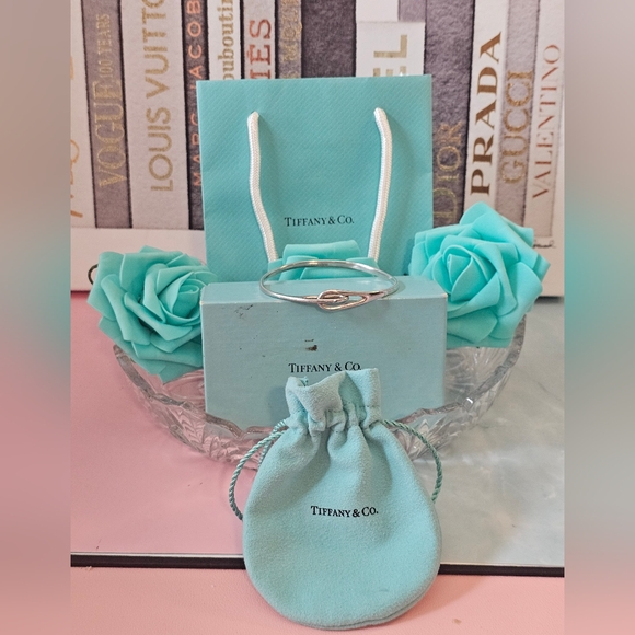 ♾️Tiffany & Co. Infinity Double Loop Sterling Silver 925 Cuff Bangle Bracelet ♾️ - Picture 15 of 15